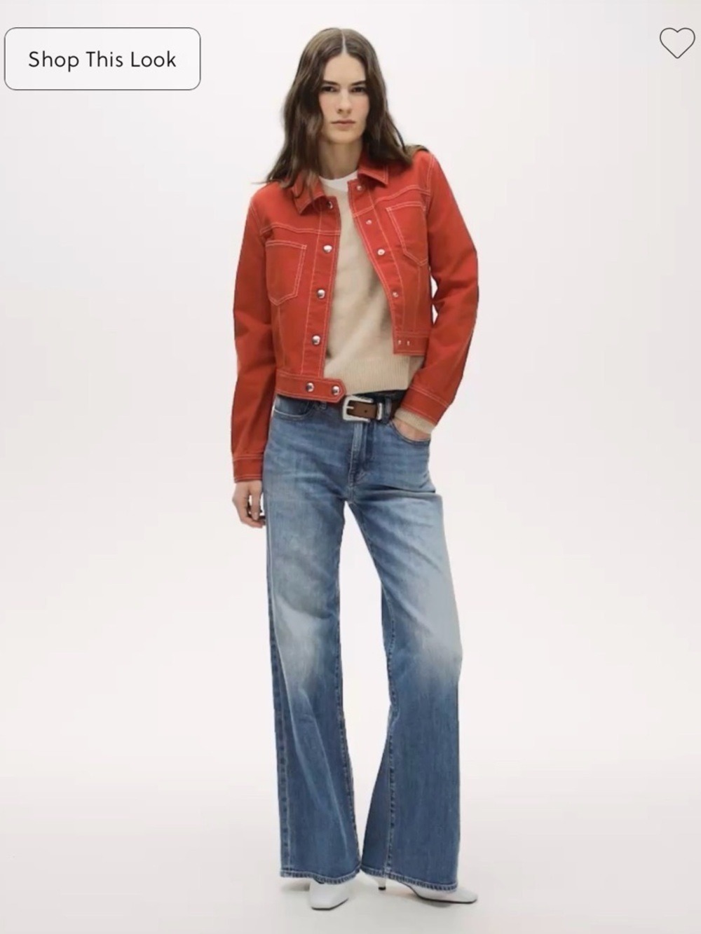 Women’s J Crew ‘96 Low Rise Wide Leg Denim Trousers Size 32